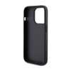 Guess 4G Bottom Stripe Metal Logo Collection - Coque pour iPhone 15 Pro (gris)