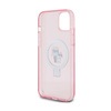 Karl Lagerfeld Ring Stand Karl & Choupette MagSafe - iPhone 15 Plus Tasche (rosa)