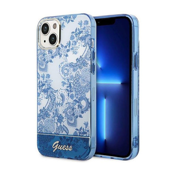 Guess Porcelán kollekció - iPhone 14 tok (kék)