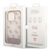 Guess 4G Stripe Script Logo Electroplated Pattern - Coque pour iPhone 14 Pro (rose)