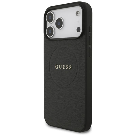 Guess Grained Ring MagSafe - Hülle iPhone 17 Pro Max (schwarz)