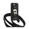 Karl Lagerfeld NFT Monogram Ikonik Patch - Hülle für iPhone 14 Pro (Schwarz)