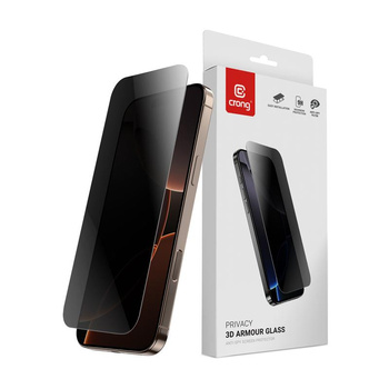 Crong Privacy 3D Armour Glass - Hartowane szkło prywatyzujące iPhone 17 Pro Max / iPhone 16 Pro Max