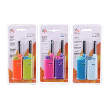 BBQ - Allume-gaz pour barbecue / cuisine 14 cm 2 pcs. (rose/violet)