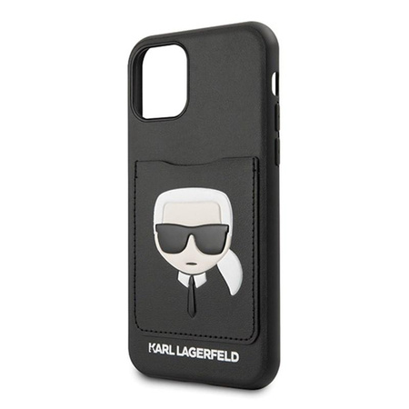 Karl Lagerfeld CardSlot - Étui pour iPhone 11 avec emplacement pour cartes (Noir)