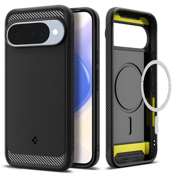 ETUI DO GOOGLE PIXEL 10 | 10 PRO do MAGSAFE SPIGEN RUGGED ORYGINALNE CZARNE