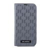 Karl Lagerfeld Booktype Saffiano Monogram - Coque pour iPhone 14 Pro Max (Argent)