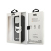 Karl Lagerfeld Saffiano Choupette Head Patch Case - Hülle für iPhone 14 Pro (Schwarz)