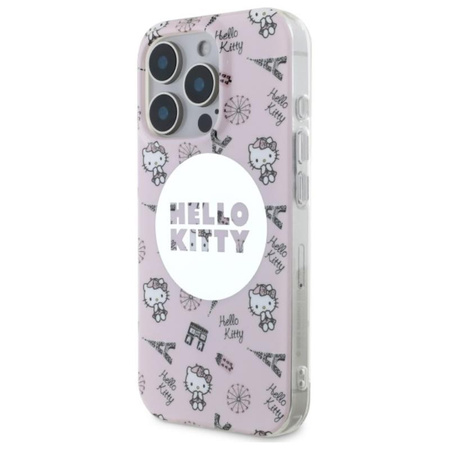 Hello Kitty IML All Over Paris MagSafe - pouzdro pro iPhone 16 Pro Max (růžové)