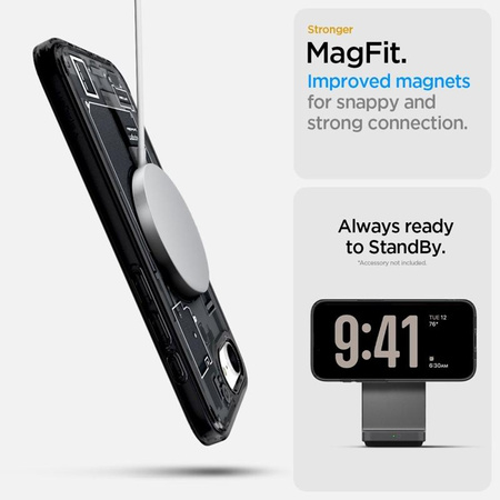 Spigen Ultra Hybrid MagSafe - étui pour iPhone 16e (Zero One Black)
