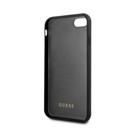 Guess Marble Glass Gold Glitter - Etui iPhone SE 2020 / 8 / 7 (Biały)