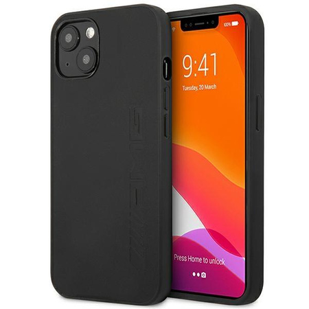 AMG Leather Hot Stamped - pouzdro pro iPhone 14 Plus (černé)