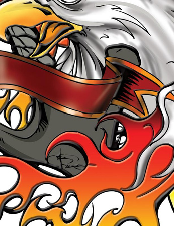 Nexgen Skins - iPad 2/3/4 3D-Effekt-Hülle Skin-Set (Iron Eagle 3D)