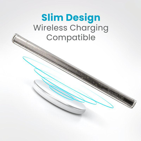 Speck Presidio Lux Glitter - Custodia per Samsung Galaxy S24 Ultra (trasparente/glitter oro)