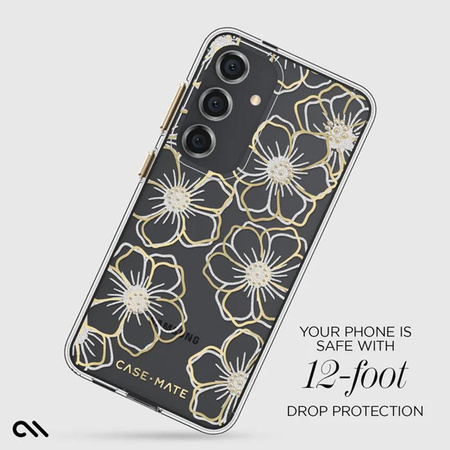 Case-Mate Floral Gems - tok Samsung Galaxy S24 (arany)