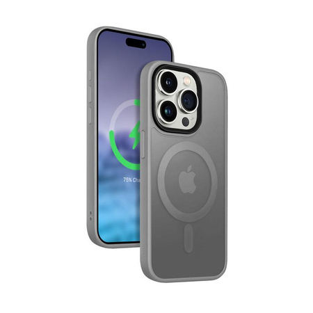 Crong Hybrid Frost MAG Cover - iPhone 15 Pro MagSafe tok (szürke)