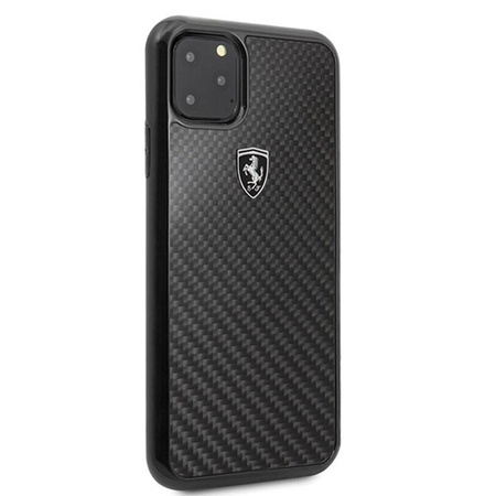 Ferrari Real Carbon Heritage - iPhone 11 Pro Max tok (fekete)