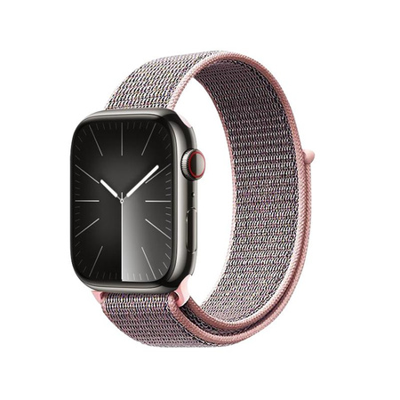 Crong Nylon - Sportarmband für Apple Watch 38/40/41/42 mm (Hellrosa)