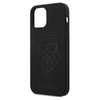 Karl Lagerfeld Silikon Ikonik Outline - iPhone 12 / iPhone 12 Pro Tasche (schwarz)
