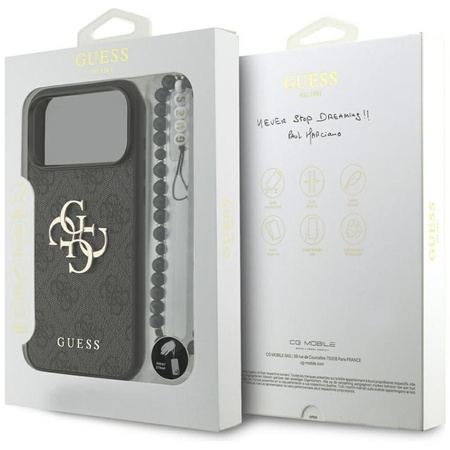 Guess 4G Strap 4G Classic Logo - Case iPhone 17 Pro Max (black)