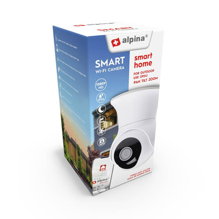 Alpina - Smart Wi-Fi FullHD rotating electronic nanny IP camera