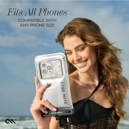 Case-Mate Waterproof Floating Pouch - Wasserdichte Tasche für Smartphones (Silver Chrome)