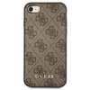Guess 4G Metal Gold Logo - Coque iPhone SE 2022 / SE 2020 / 8 / 7 (marron)