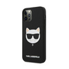Silikonové pouzdro Karl Lagerfeld Choupette Head - iPhone 12 Pro Max (černé)