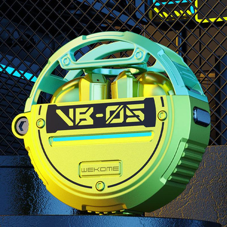 WEKOME VB05 Vanguard Series - V5.3 TWS Wireless Bluetooth Headphones with Charging Case (Green)