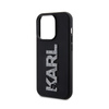 Karl Lagerfeld 3D Rubber Glitter Logo - pouzdro pro iPhone 15 Pro Max (černé)