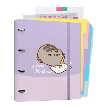 Pusheen - A4-es mappa a Moments kollekcióból kártyákkal (4 gyűrűs, gumiszalaggal)