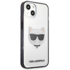 Karl Lagerfeld Choupette Head - iPhone 13 mini Tasche (Klar / Schwarzer Rahmen)