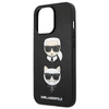 Karl Lagerfeld Saffiano Karl & Choupette Embossed Heads - pouzdro pro iPhone 13 Pro (černé)