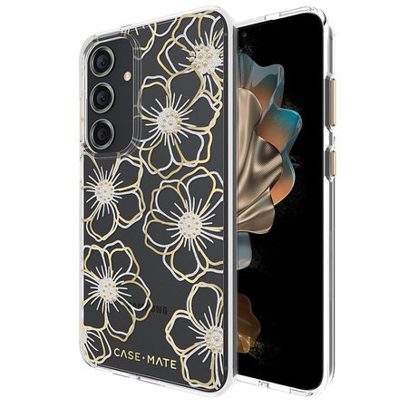 Case-Mate Floral Gems - tok Samsung Galaxy S24+ (arany)