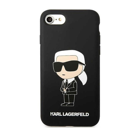 Karl Lagerfeld Silicone NFT Ikonik - Etui iPhone SE (2022 / 2020) / 8 / 7 (czarny)