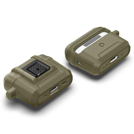 Spigen Lock Fit - Panzerhülle für Apple AirPods Pro 1 / 2 (Vintage Khaki)
