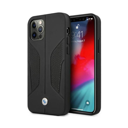 BMW Leather Perforate Sides - iPhone 12 / iPhone 12 Pro Case (black)