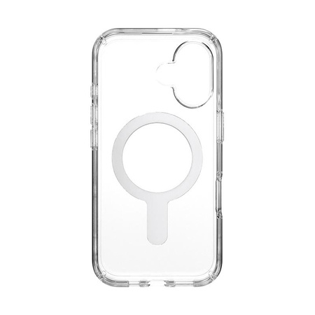 Speck Presidio Perfect-Clear ClickLock & MagSafe - Pouzdro iPhone 16 (Clear / Chrome Finish / Serene Silver)
