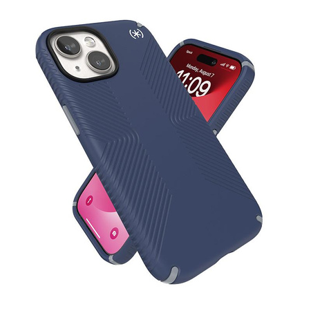 Speck Presidio2 Grip Magsafe - Coque iPhone 16e / iPhone 15 / iPhone 14 / iPhone 13 (Coastal Blue / Dust Grey / White)