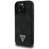 Guess Grained Hot Stamp Peony Triangle Logo MagSafe - pouzdro pro iPhone 16 Pro Max (černé)