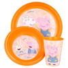 Peppa Pig - Zestaw naczyń (talerzyk + miska + kubek) Świnka Peppa