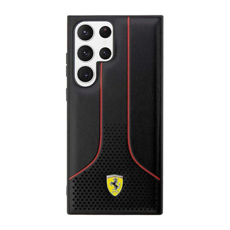Collection Ferrari Perforated 296P - Étui Samsung Galaxy S23 Ultra (noir)