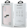 Karl Lagerfeld Silikon Double Heads Print MagSafe – Hülle für iPhone 16 (rosa)