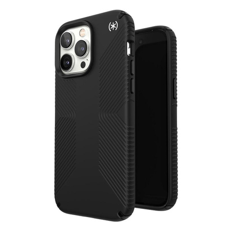 Speck Presidio2 Grip MagSafe - Antypoślizgowe etui iPhone 14 Pro Max (Black / Black / White)