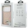 ETUI DO IPHONE 17 PRO do MAGSAFE KARL LAGERFELD ORYGINALNE RÓŻOWE SKÓRZANE