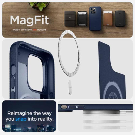 Spigen Mag Armor - Case for iPhone 14 Pro (Navy blue)