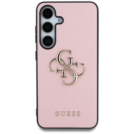 Guess Genarbtes Großes 4G Logo Kleines Klassisches Logo - Tasche für Samsung Galaxy S25+ (rosa)