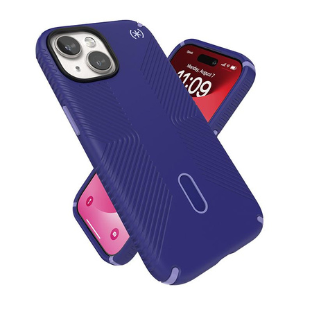 Speck Presidio2 Grip ClickLock & MagSafe - tok iPhone 15 / iPhone 14 / iPhone 13 (Future Blue/Purple Ink)