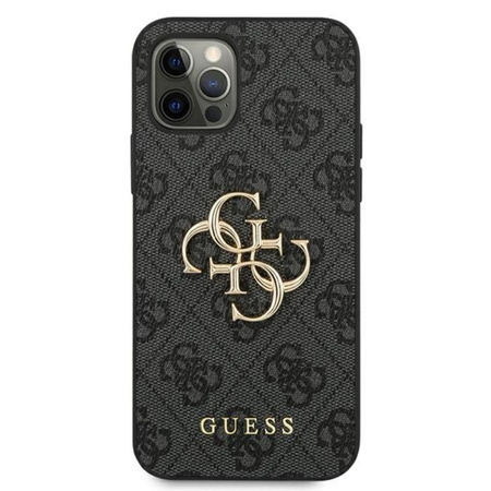 Guess 4G Big Metal Logo - Coque iPhone 12 Pro Max (gris)