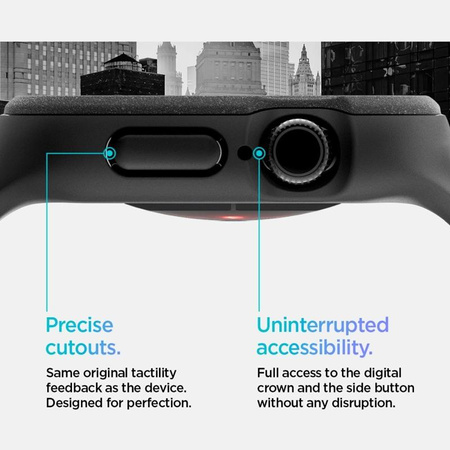 Spigen Vault Pro – Armband mit Hülle für Apple Watch 10 42 mm (Matt Schwarz)